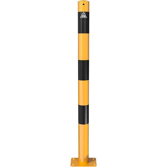 Bariérový sloupek ocelová trubka - Ø 60 x 2,5 mm žlutá / černá