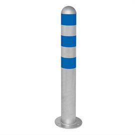 CITY Schutzpoller aus Stahl feuerverzinkt drei blaue Reflexringe zum Aufdübeln
