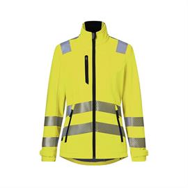 Dámská softshellová bunda PROTECTIQ High-Vis PSA 2 - výstražná žlutá/antracitová