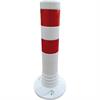 Flexi sloupek bílý červený s refl. pruhy - Ø 80 mm