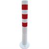 Flexi sloupek bílý červený s refl. pruhy - Ø 80 mm
