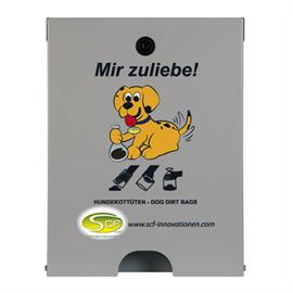Flexi zásobník na sáčky na psí exkrementy k montáži na stěnu  Bílý hliník RAL 9006
