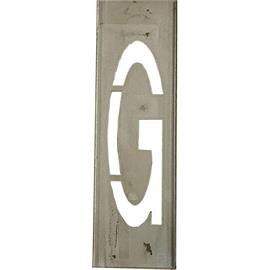 Kovové šablony na kovová písmena o výšce 40 cm - Písmeno G - 40 cm