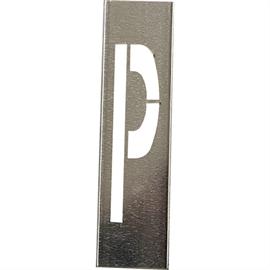 Kovové šablony na kovová písmena o výšce 40 cm - Písmeno P - 40 cm