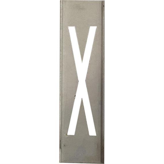 Kovové šablony na kovová písmena o výšce 40 cm - Písmeno X - 40 cm