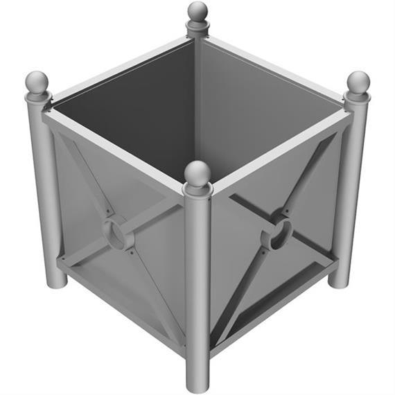 Kulaté trubky - Ø 60 mm vertikální Ocelová trubka 30 x 30 mm horizontální