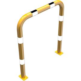 Ochranná tyč proti nárazu ocelová trubka - Ø 76 mm žlutá / černá