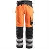 Pracovní kalhoty s vysokou viditelností třídy 2 oranžové