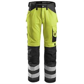Pracovní kalhoty s vysokou viditelností třídy 2 žluté