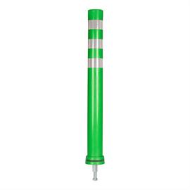 Pružný patník BERND zelený s bílými pruhy - 1000 mm