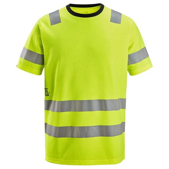 Tričko s vysokou viditelností, žlutá barva s vysokou viditelností třídy 2 - Velikost: L