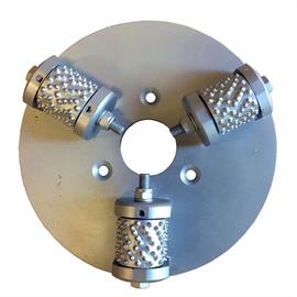 DIAKAT - Bush hammers Rodillo Plus G108 P4 – inklusive Trägerplatte