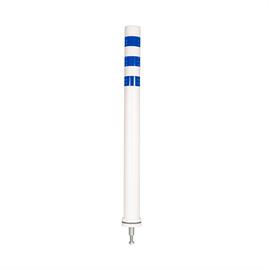 Flexibler Poller BERND weiß mit blauen Streifen - 1000 mm