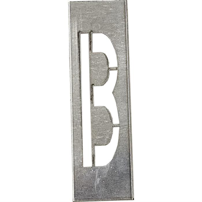 Metallschablonen für Buchstaben aus Metall 20 cm Höhe - Buchstabe B - 20  cm, Markierungsschablonen aus Metall - STRAMAT Vertriebs GmbH