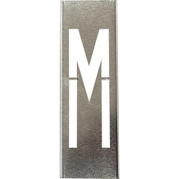 Metallschablonen für Buchstaben aus Metall 20 cm Höhe - Buchstabe M - 20 cm
