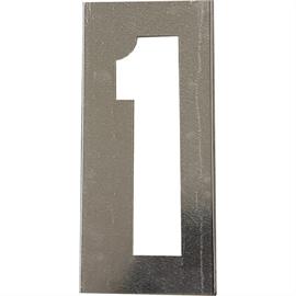 Metallschablonen SET für Zahlen aus Metall 20 cm Höhe - 0 bis 9 - Zahl 1