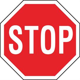 Stop aus Markierungsfolie, schwarz/rot/weiß, 100 x 100 cm