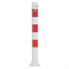Afspærringsstolpe stålrør 70 x 70 mm sammenklappelig, med profilcylinderlås