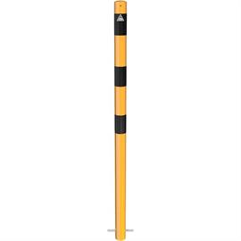 Barrierepæl stålrør - Ø 60 x 2,5 mm gul / sort