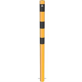 Barrierepæl stålrør - Ø 76 x 2,6 mm gul / sort