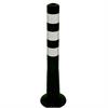 Flexi post sort hvide striber - Ø 80 mm