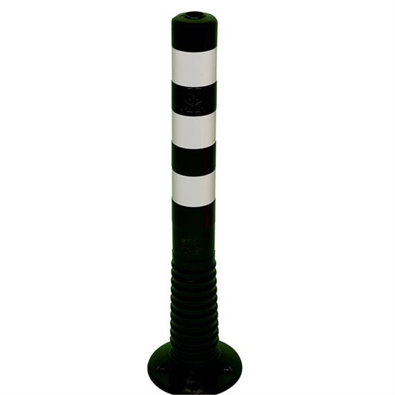 Flexi post sort hvide striber - Ø 80 mm