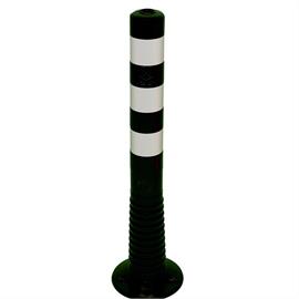 Flexi post sort hvide striber - Ø 80 mm
