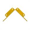 Kollisionsbeskyttelsesbeslag gul med sorte foliestrimler 3 x 200 x 200 mm | Bild 4