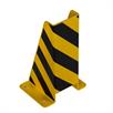 Kollisionsbeskyttelsesvinkel U-profil gul med sorte foliestrimler 500 x 500 x 800 mm | Bild 3