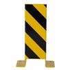 Kollisionsbeskyttelsesvinkel U-profil gul med sorte foliestrimler 300 x 300 x 600 mm | Bild 2