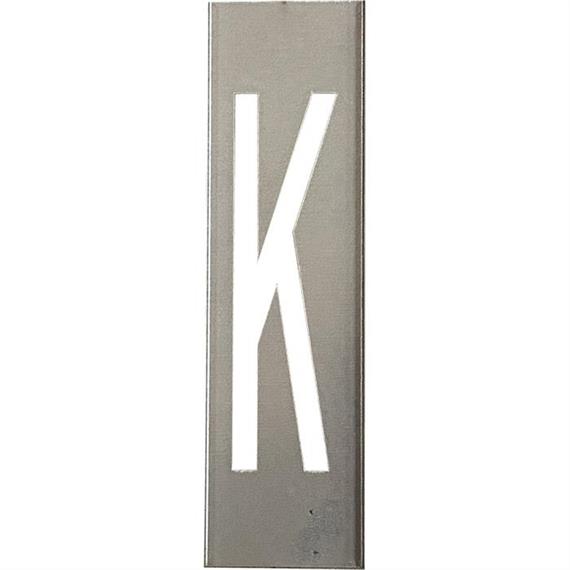 Metal Stencils til metal bogstaver 20 cm højde - Bogstav K - 20 cm