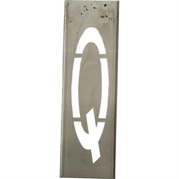 Metal Stencils til metal bogstaver 20 cm højde - Bogstav Q - 20 cm