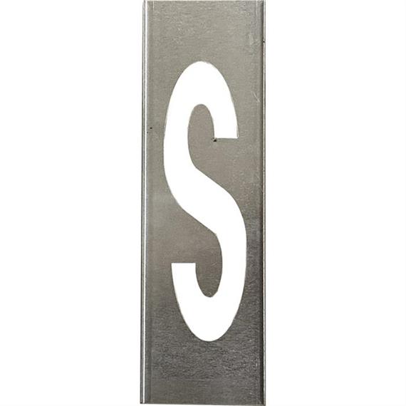 Metal Stencils til metal bogstaver 20 cm højde - Bogstav S - 20 cm