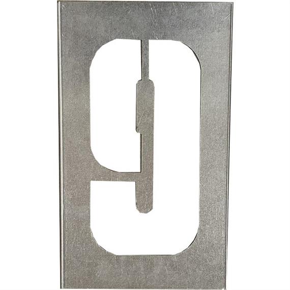 Metal Stencils til metalnumre 20 cm i højden - Nummer 9