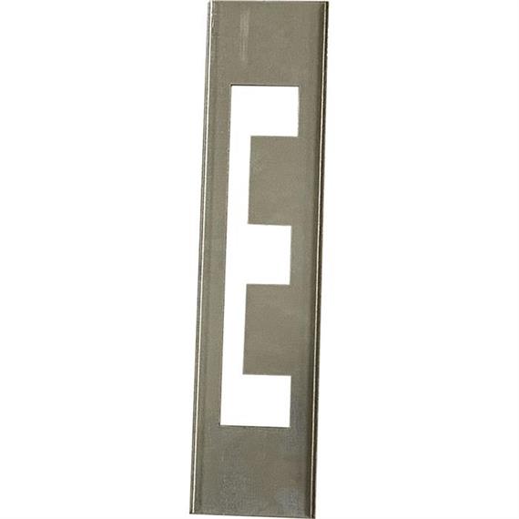 Metalstencils til metalbogstaver 40 cm høje - Bogstav E - 30 cm