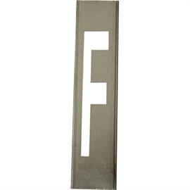 Metalstencils til metalbogstaver 40 cm høje - Bogstav F - 40 cm