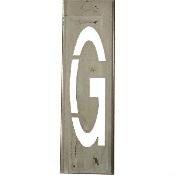 Metalstencils til metalbogstaver 40 cm høje - Bogstav G - 40 cm