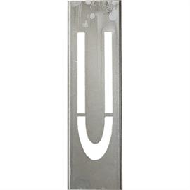Metalstencils til metalbogstaver 40 cm høje - Bogstav U - 40 cm