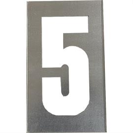 Metalstencils til metalnumre 30 cm højde - Nummer 5