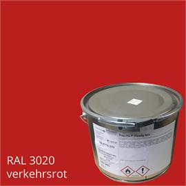 STRAMAT 2K PU hallmærkningsmaling rød RAL 3020 i 5 kg beholder