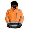 Vandtæt 37,5-isoleret arbejdsjakke med høj visibilitet, klasse 3, orange