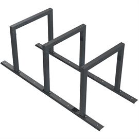 3 row system Bicycle stand as row systemnwith rail system fornsteel tube lean-to bars (6