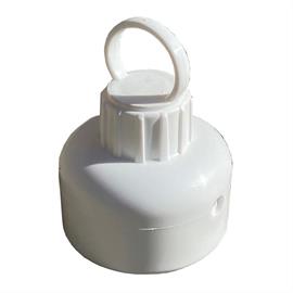 Adapter with screw eyelet to put on Flexipost and carry out a barrier chain white