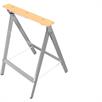 Aluminum work trestle with wooden support board, foldable, working height 0.93m, trestle width 0.6 | Bild 2