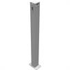 Barrier chain post steel tube 70 x 70 mm locking mechanism, with profile cylinder lock | Bild 2