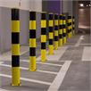 Barrier post protective metal yellow / black - 159 x 900 mm | Bild 4