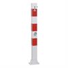 Barrier post steel tube 70 x 70 mm foldable, with profile cylinder lock