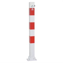 Barrier post steel tube 70 x 70 mm foldable, with triangular lock