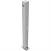 Barrier post steel tube 70 x 70 mm foldable, with 8 mm triangular lock