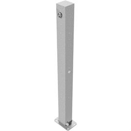 Barrier post steel tube 70 x 70 mm foldable, with 8 mm triangular lock